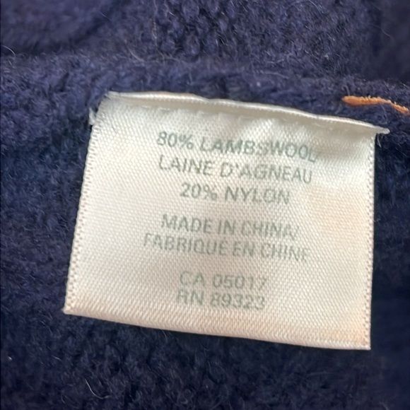 Roots Vintage Men’s Wool Blend Cardigan Sweater Navy Sz XXL* Brown Buttons - Picture 12 of 14